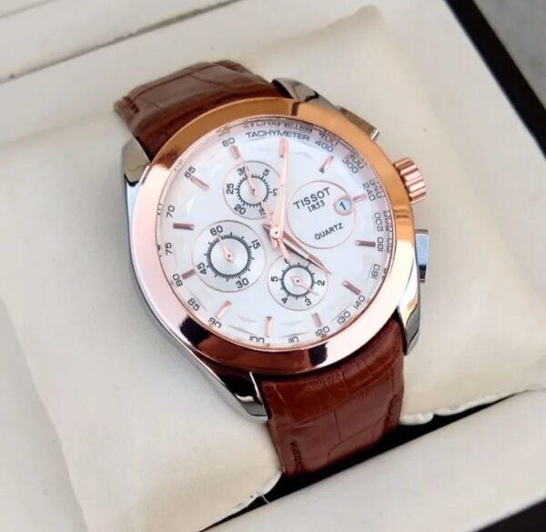 Tissot 1853 Brown Leather Strap (Chronographs) - Image 5