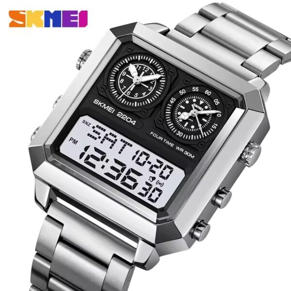 SKMEI ORIGINAL SK-2204 TRIPLE TIME WATCH - Image 3