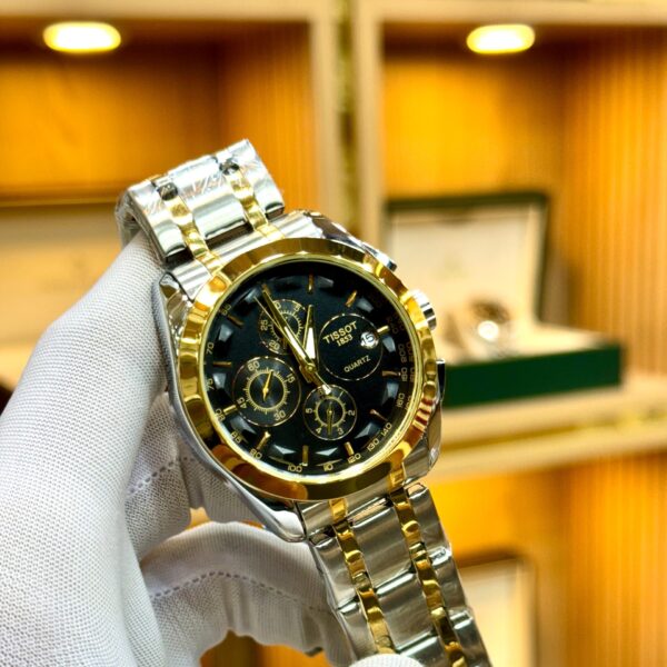 TISSOT Second copy Quartz movement Chronograph working Date working Butterfly master lock Great quality & finishing - Image 4